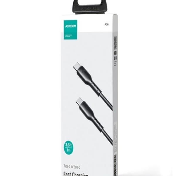 كابل شحن سريع JOYROOM SA26-CC3 Flash Charge Series 60W USB-C/Type-C إلى USB-C/Type-C، طول الكابل: 1 متر