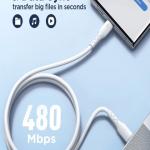 كابل شحن سريع JOYROOM SA26-CC3 Flash Charge Series 60W USB-C/Type-C إلى USB-C/Type-C، طول الكابل: 1 متر