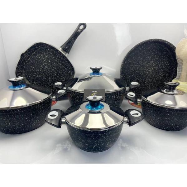 VIOLA طقم حلل جرانيت تركي عدد 16 قطعه ماركة فيولا خامة عالي الجودة