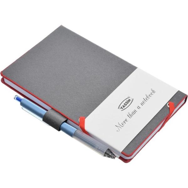 Yassin Titanium Notepad with Pen, 12x19cm Plastic Cover for Portable Notes