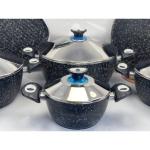 VIOLA طقم حلل جرانيت تركي عدد 16 قطعه ماركة فيولا خامة عالي الجودة