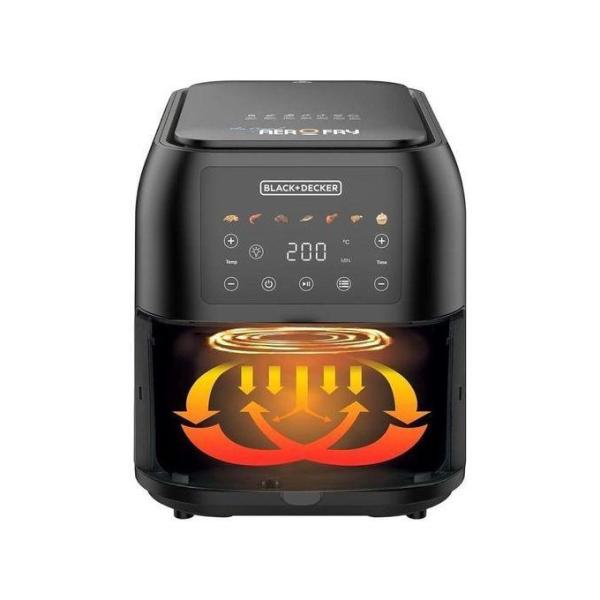 Black&Becker قلاية هوائية سعة 8 لتر - طاقة 1700 وات، SAF80W-B5، 1700.0 واط، أسود