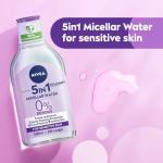 NIVEA ماء ميسيلار للوجه، مزيل مكياج للوجه والعينين والشفتين، بدون بقايا، لجميع أنواع البشرة، 400 مل