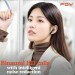 سماعة ايربودز بخاصية تقليل الضوضاء، وتحكم باللمس - FDY-T02