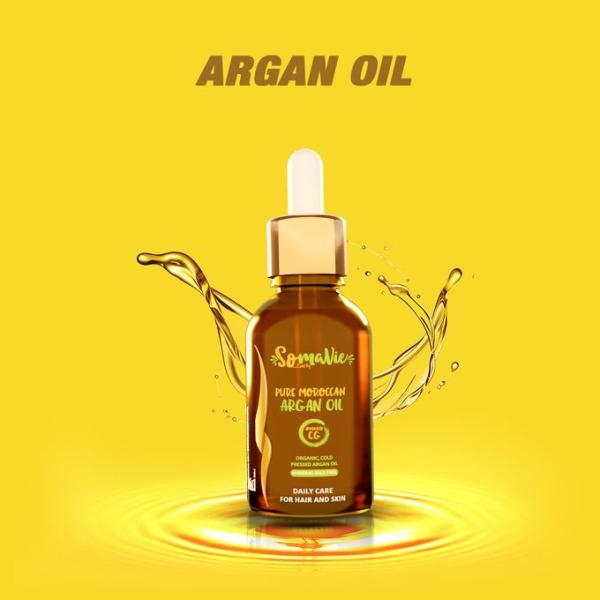 somavie سومافي كيرلى زيت مغربي نقي - العناية بالشعر والبشرة - التغذية - الحماية - مكافحة الشيخوخة - 50 مل