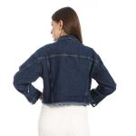 Coctail جاكيت جينز قصيرة-17255-أزرق داكن