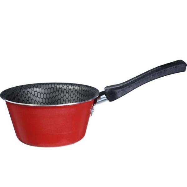 Trueval طقم حلل تيفلون ، بغطاء ستانلس ستيل، 15 قطعه - احمر